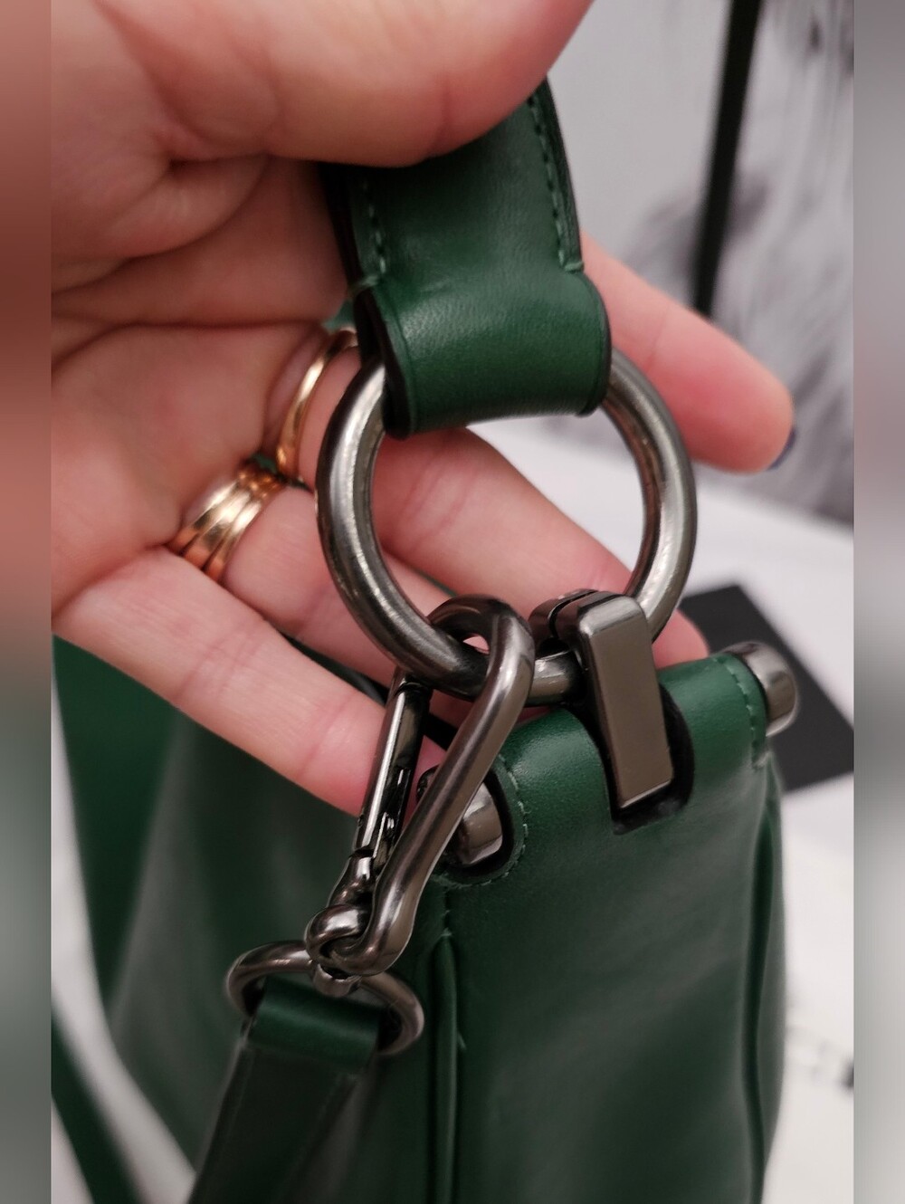 Coach Mae Hobo Hunter Green Glovetanned Leather Crossbody Bag - Picture 11 of 15